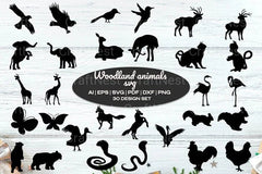 Woodland Forest Animals SVG Bundle - CraftNest - Digital Crafting and Art