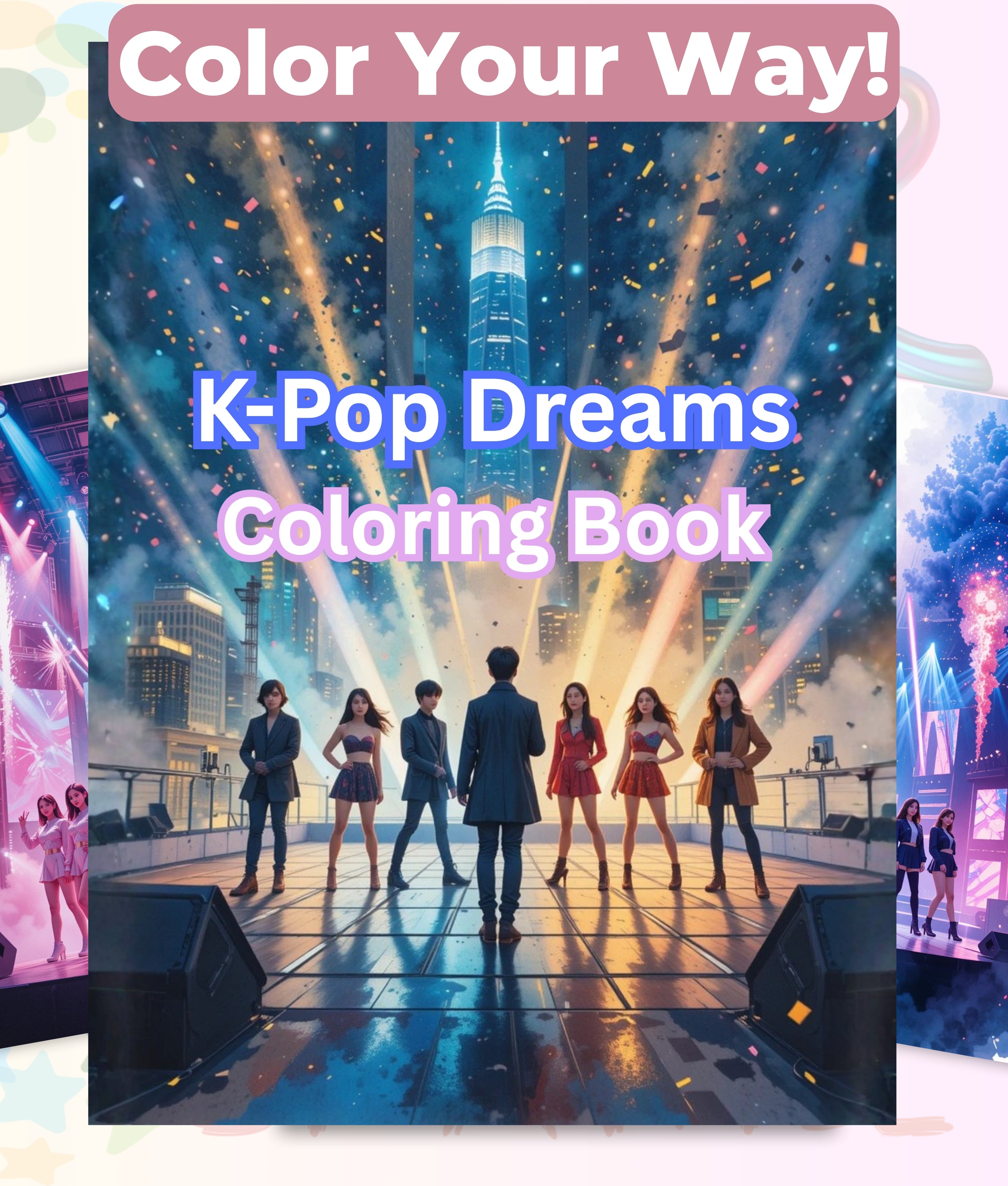 K-pop Dreams Coloring Book Bundle