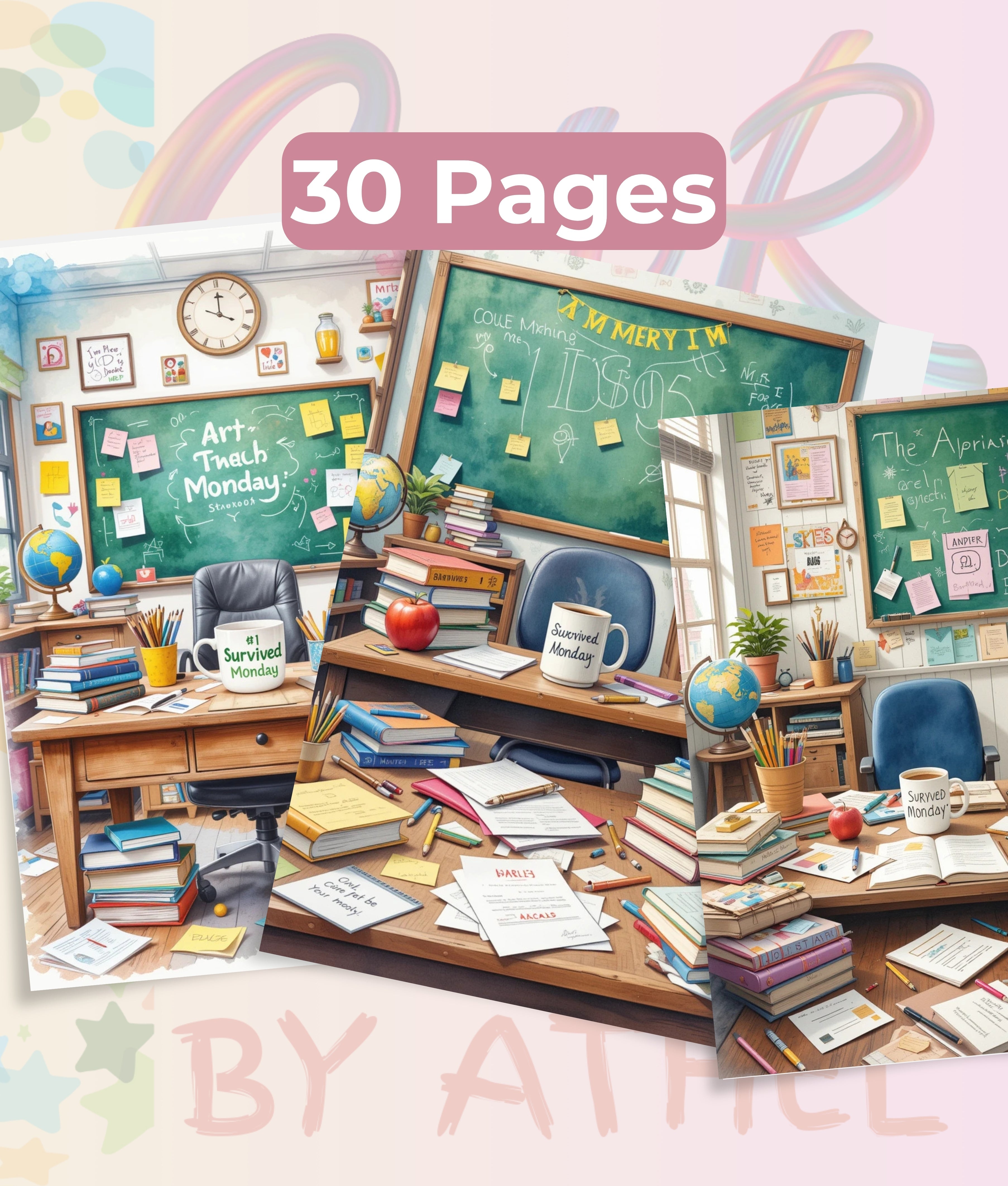 Funny Teacher Jokes Coloring Book Bundle