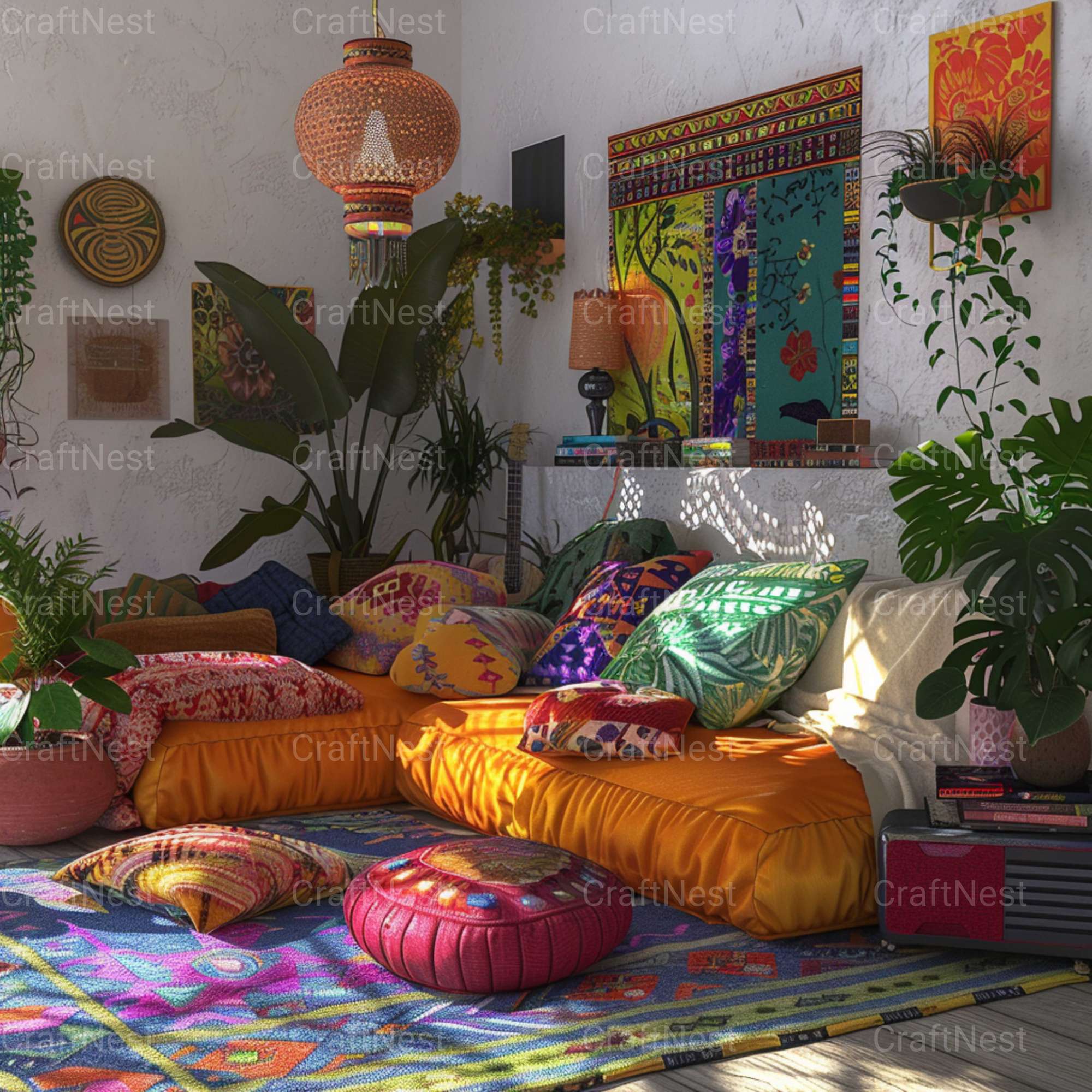 Bohemian Living Stock Images - CraftNest - Digital Crafting and Art
