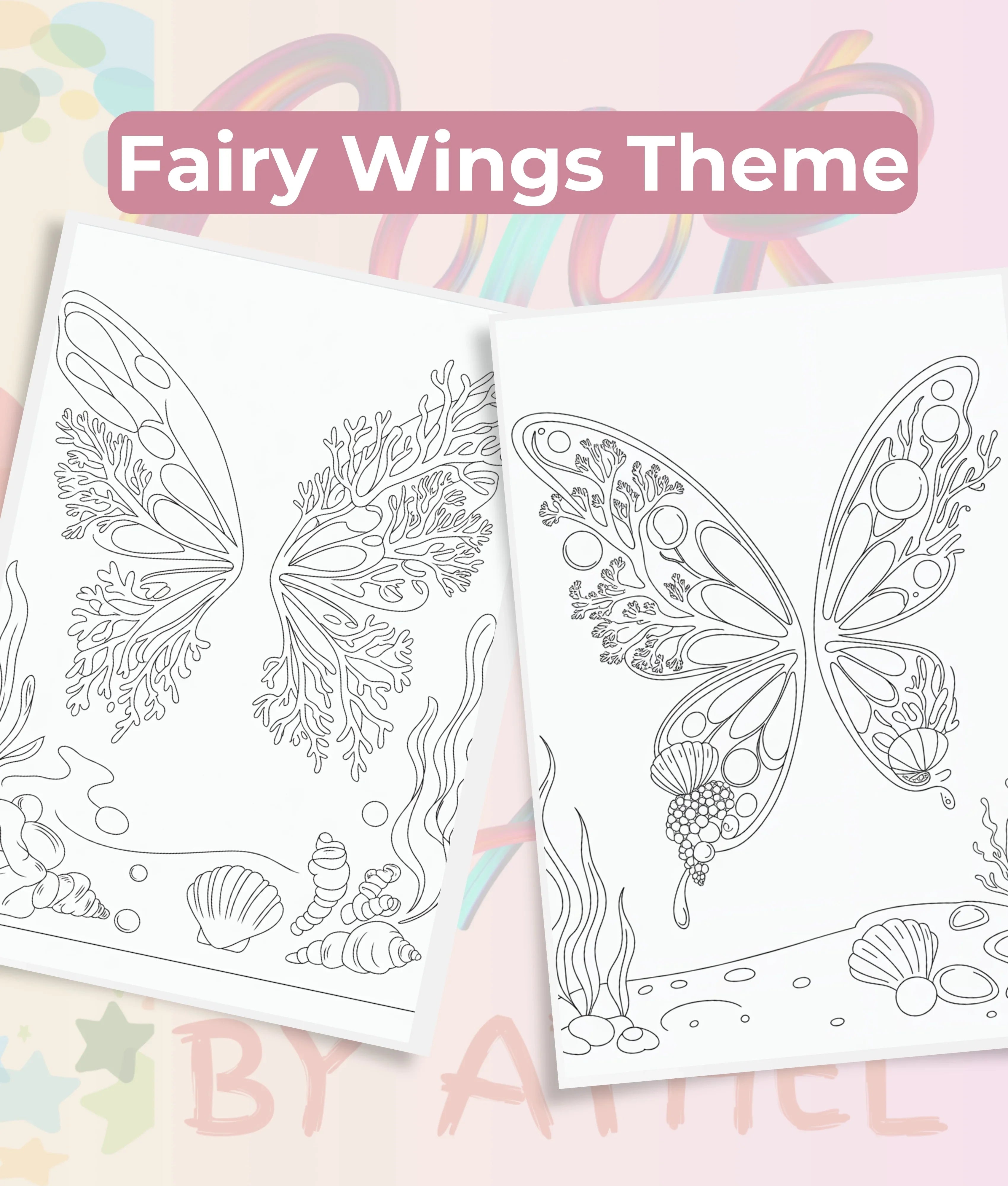Fairy Wings Coloring Book Bundle - CraftNest - Digital Crafting and Art