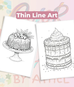 Cakes of the World Coloring Book Bundle - CraftNest - Digital Crafting and Art