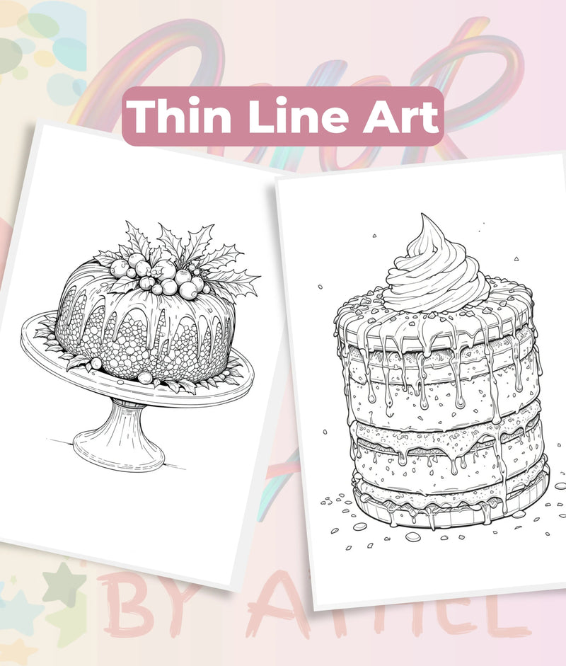 Cakes of the World Coloring Book Bundle - CraftNest - Digital Crafting and Art