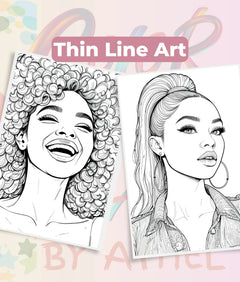 African American Women Portrait Coloring Book Bundle - CraftNest - Digital Crafting and Art