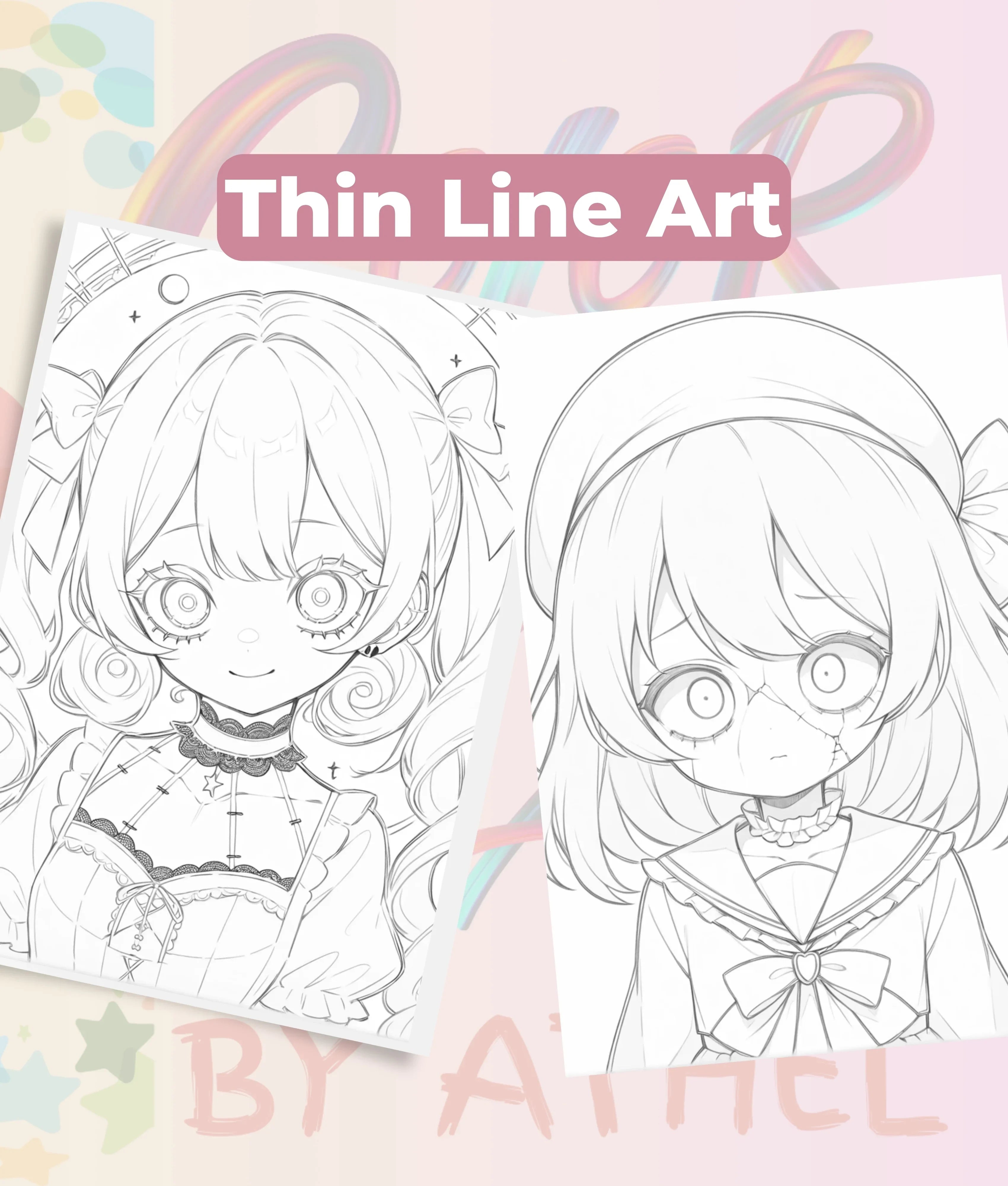 Creepy Kawaii Doll Coloring Book Bundle - CraftNest - Digital Crafting and Art