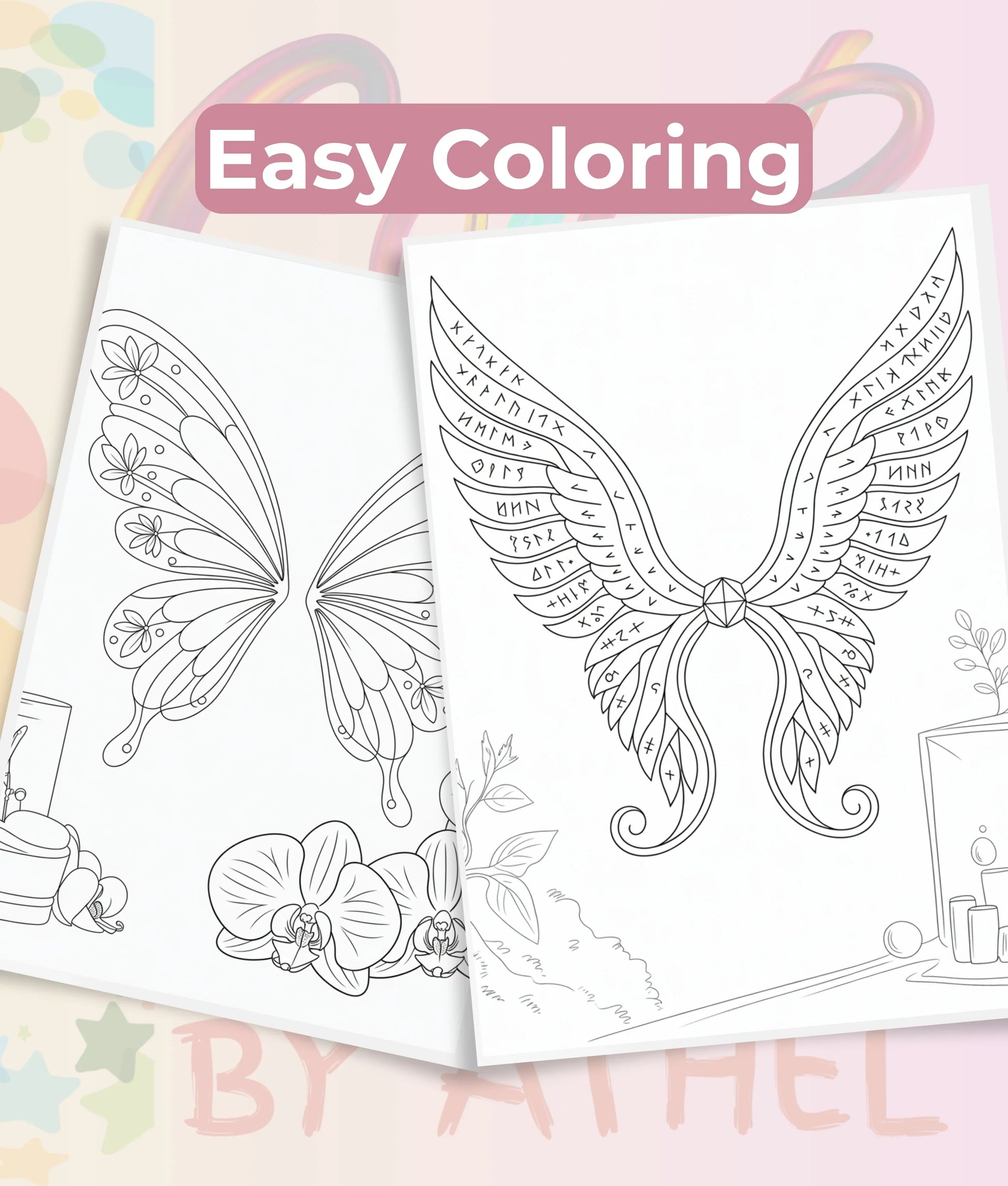 Fairy Wings Coloring Book Bundle - CraftNest - Digital Crafting and Art