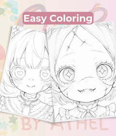 Creepy Kawaii Doll Coloring Book Bundle - CraftNest - Digital Crafting and Art