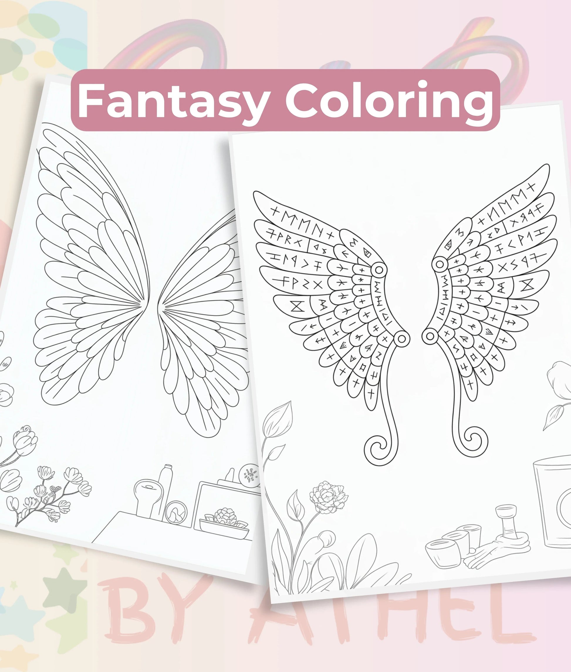 Fairy Wings Coloring Book Bundle - CraftNest - Digital Crafting and Art