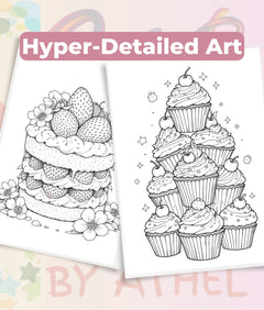 Cakes of the World Coloring Book Bundle - CraftNest - Digital Crafting and Art