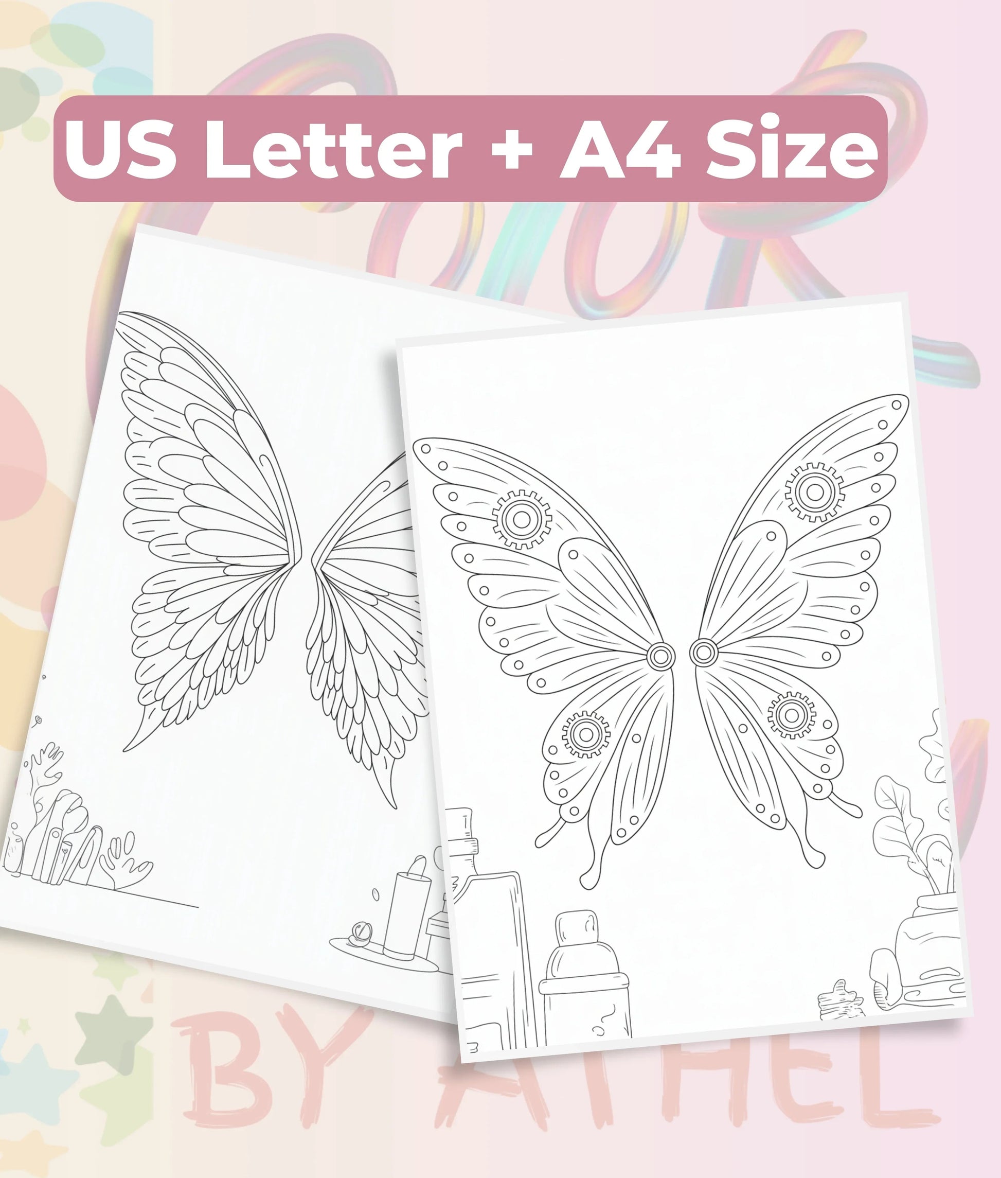 Fairy Wings Coloring Book Bundle - CraftNest - Digital Crafting and Art