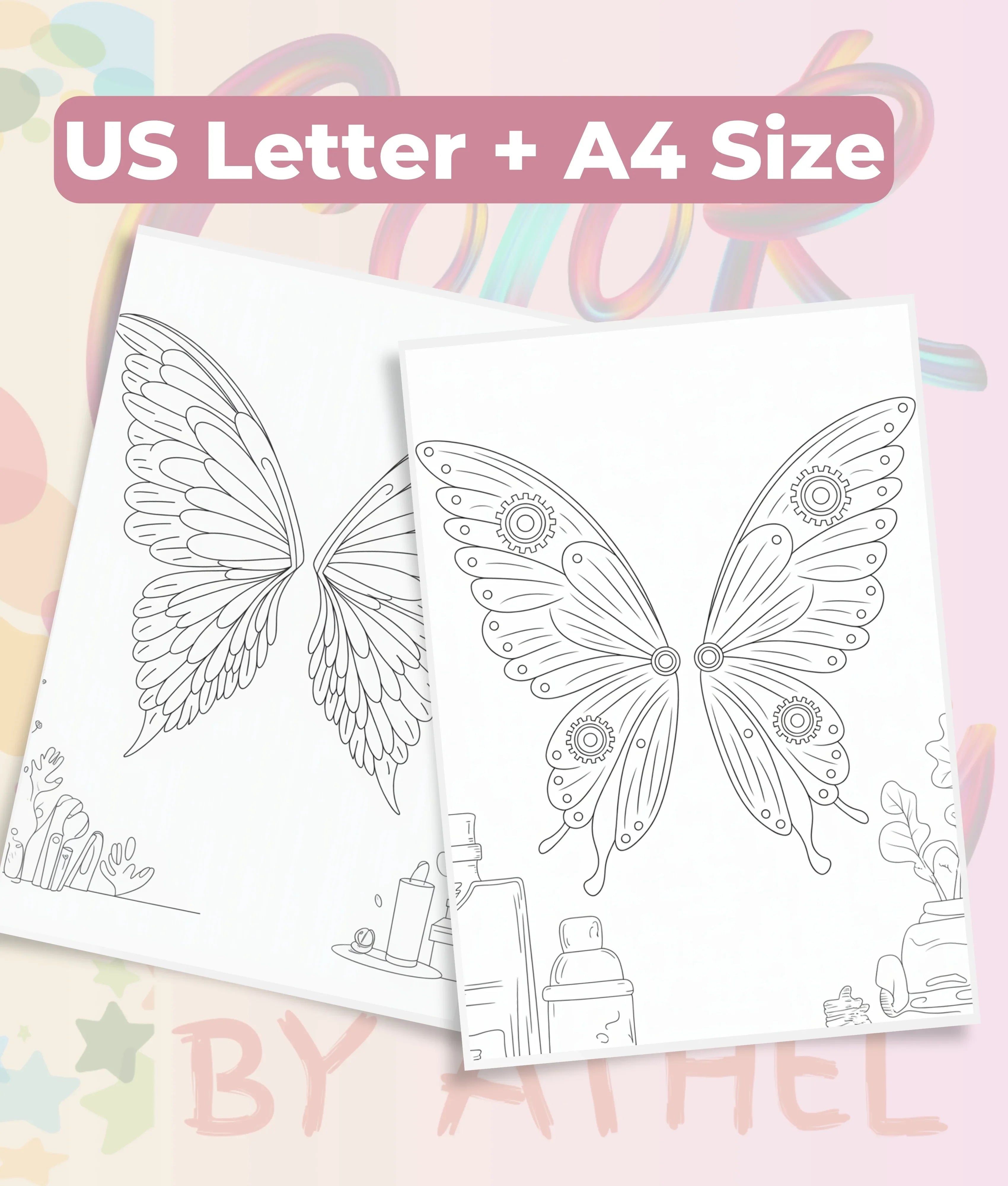 Fairy Wings Coloring Book Bundle - CraftNest - Digital Crafting and Art