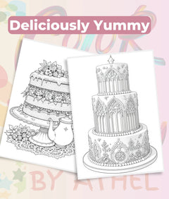 Cakes of the World Coloring Book Bundle - CraftNest - Digital Crafting and Art