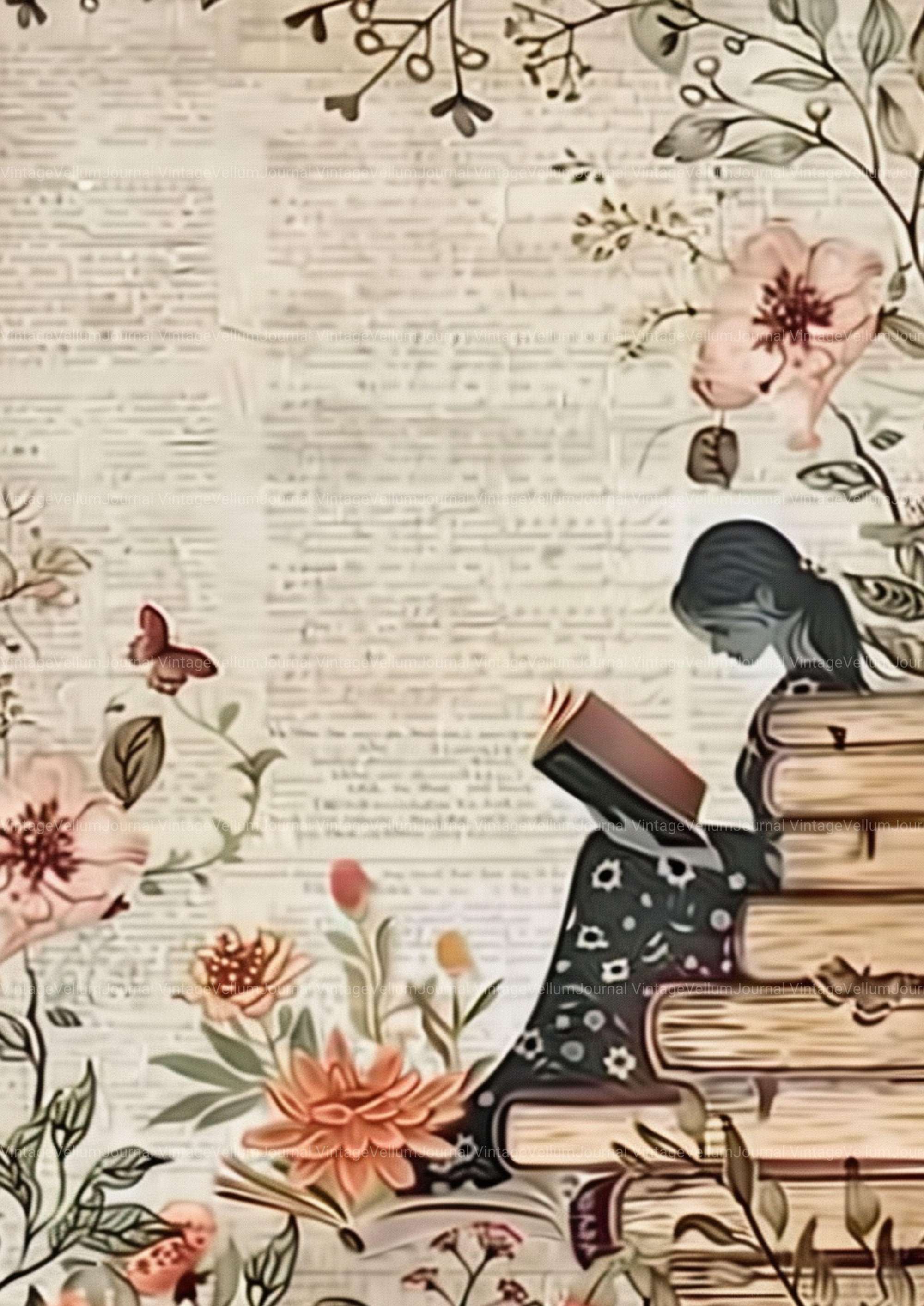Book Junk Journal Pages - CraftNest - Digital Crafting and Art