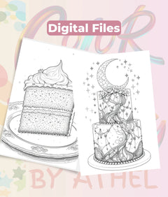 Cakes of the World Coloring Book Bundle - CraftNest - Digital Crafting and Art