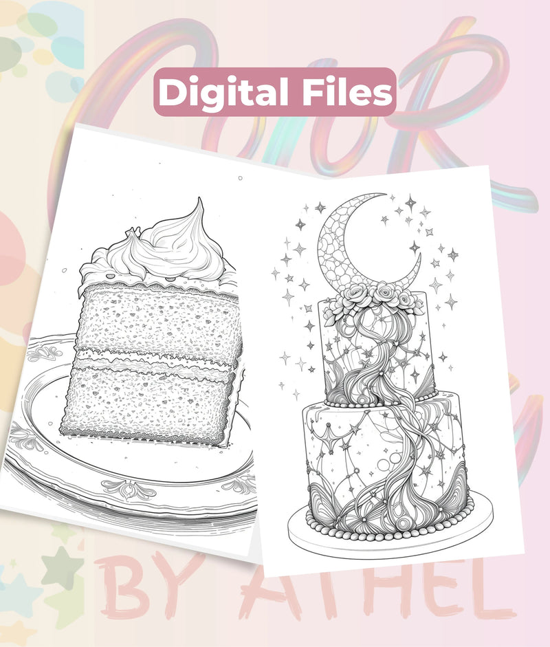 Cakes of the World Coloring Book Bundle - CraftNest - Digital Crafting and Art