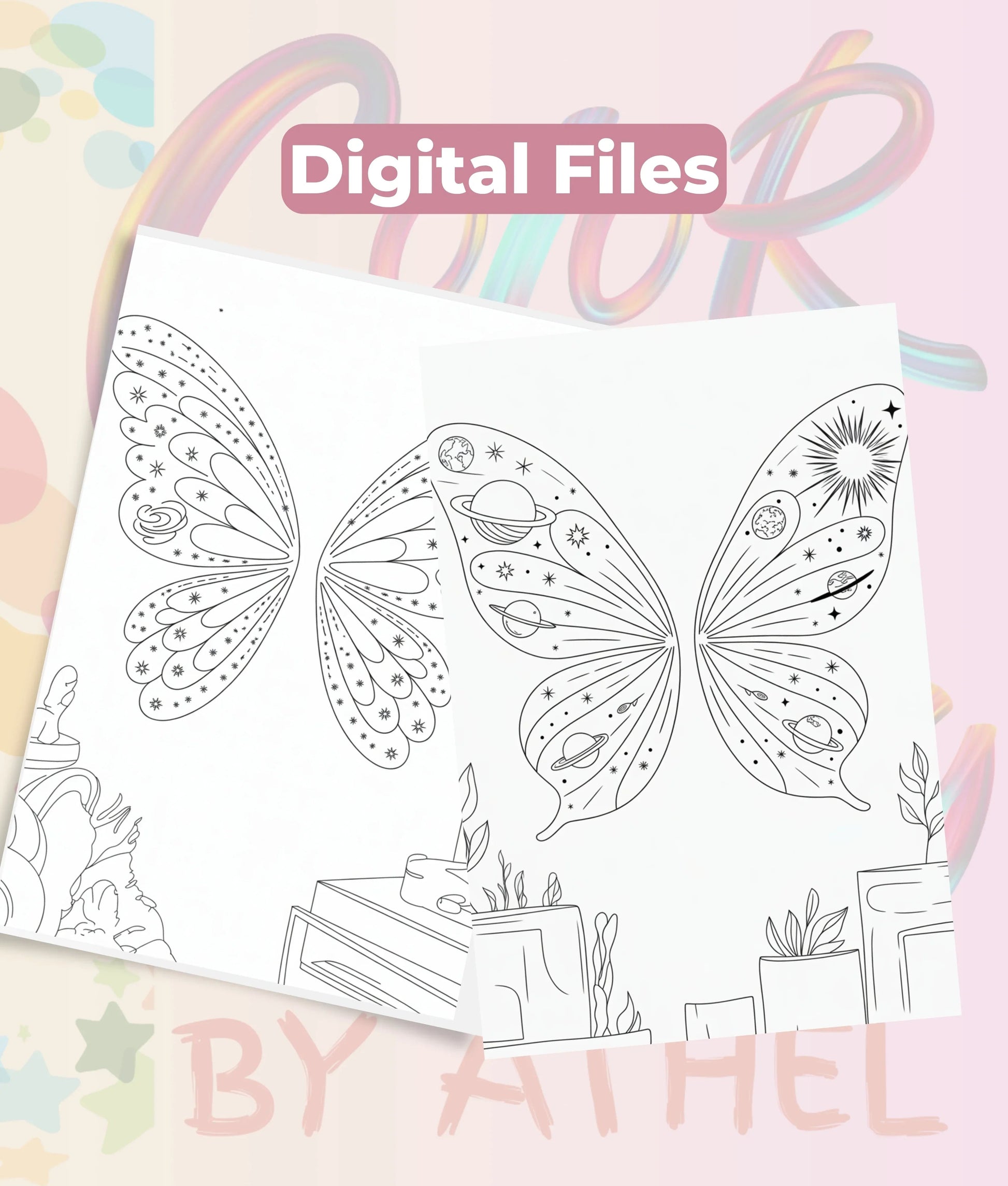 Fairy Wings Coloring Book Bundle - CraftNest - Digital Crafting and Art