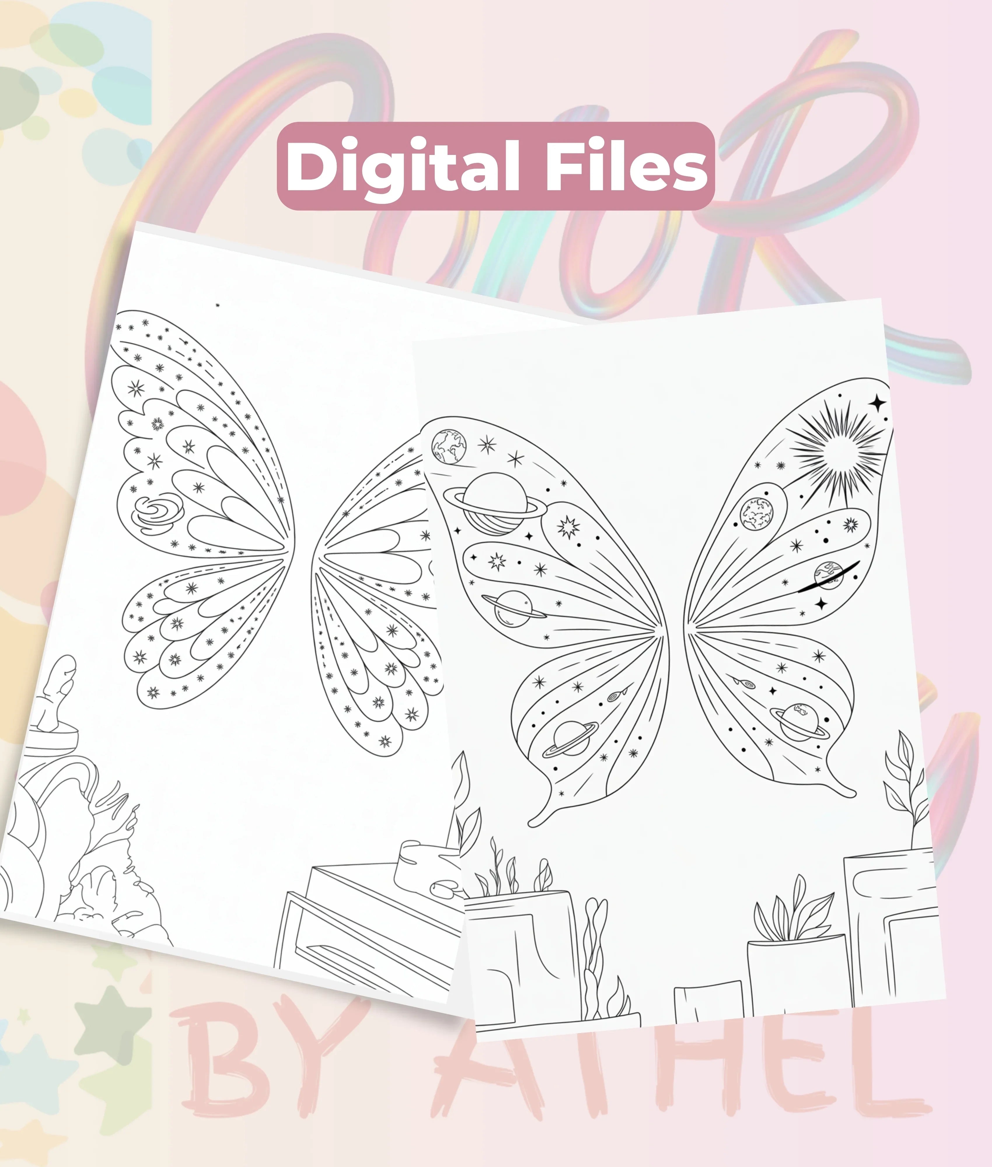 Fairy Wings Coloring Book Bundle - CraftNest - Digital Crafting and Art