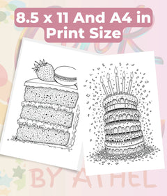 Cakes of the World Coloring Book Bundle - CraftNest - Digital Crafting and Art