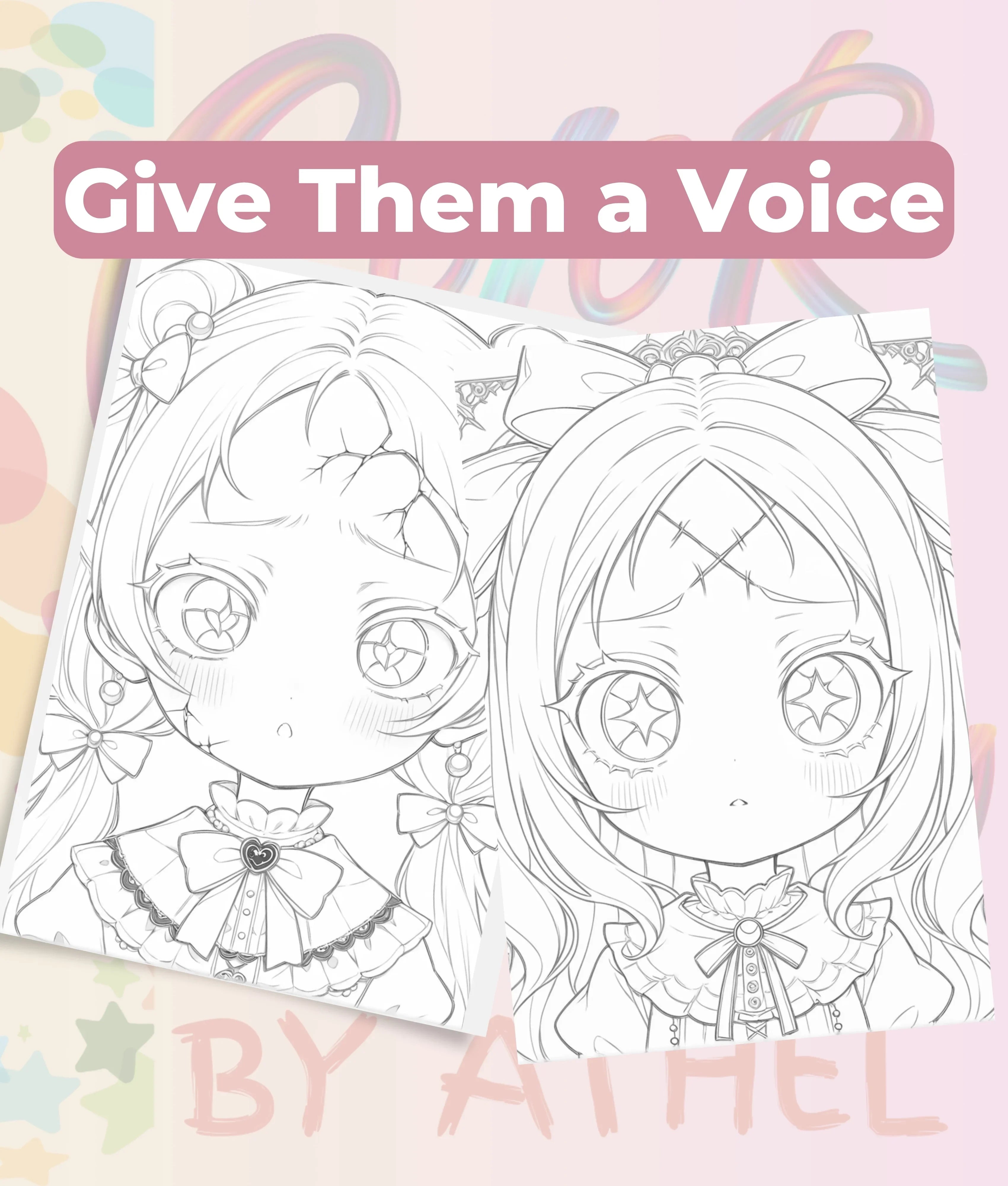 Creepy Kawaii Doll Coloring Book Bundle - CraftNest - Digital Crafting and Art