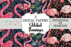3D Flamingo Seamless Digital Paper - CraftNest - Digital Crafting and Art