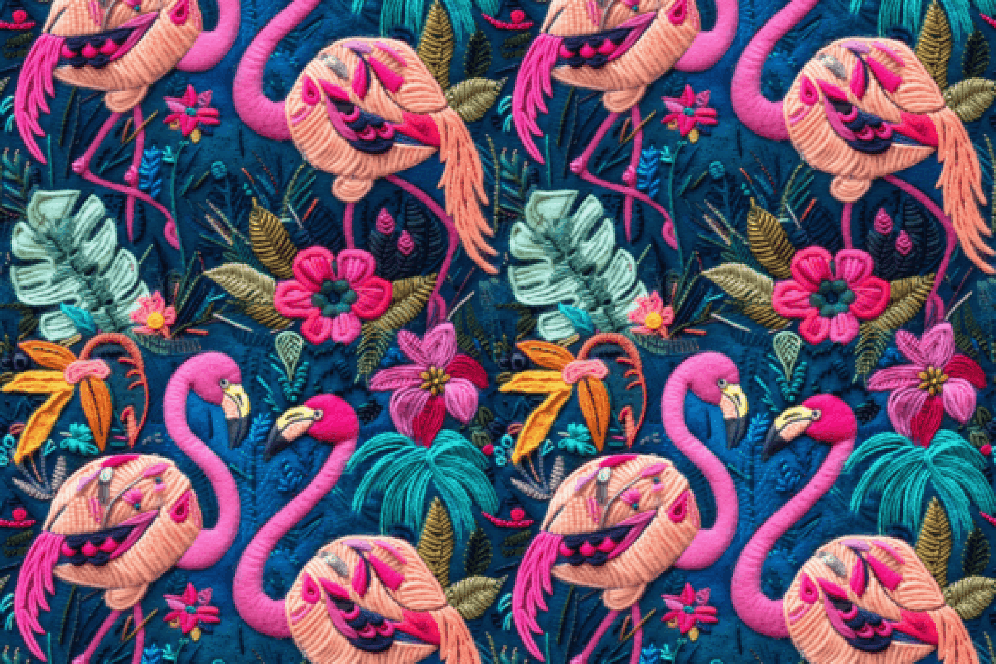 3D Flamingo Seamless Digital Paper - CraftNest - Digital Crafting and Art
