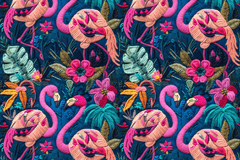 3D Flamingo Seamless Digital Paper - CraftNest - Digital Crafting and Art
