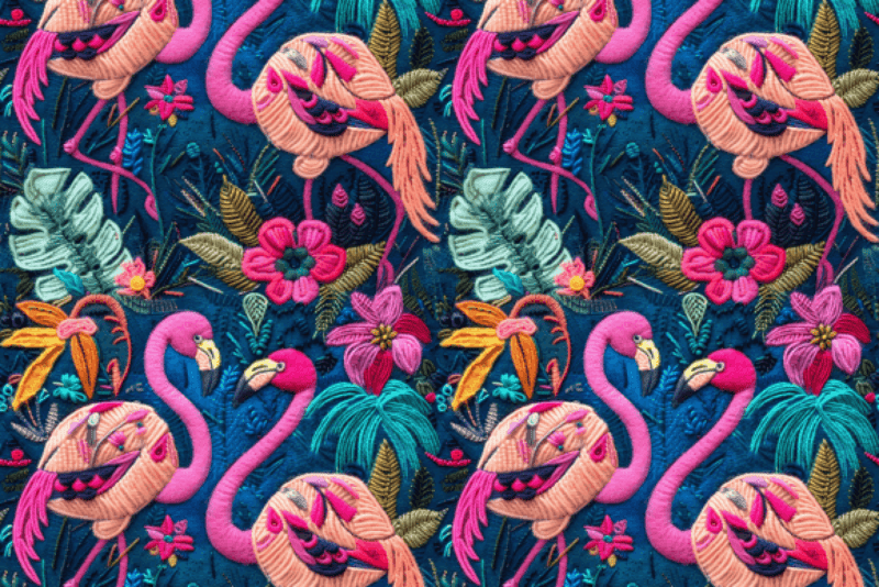 3D Flamingo Seamless Digital Paper - CraftNest - Digital Crafting and Art