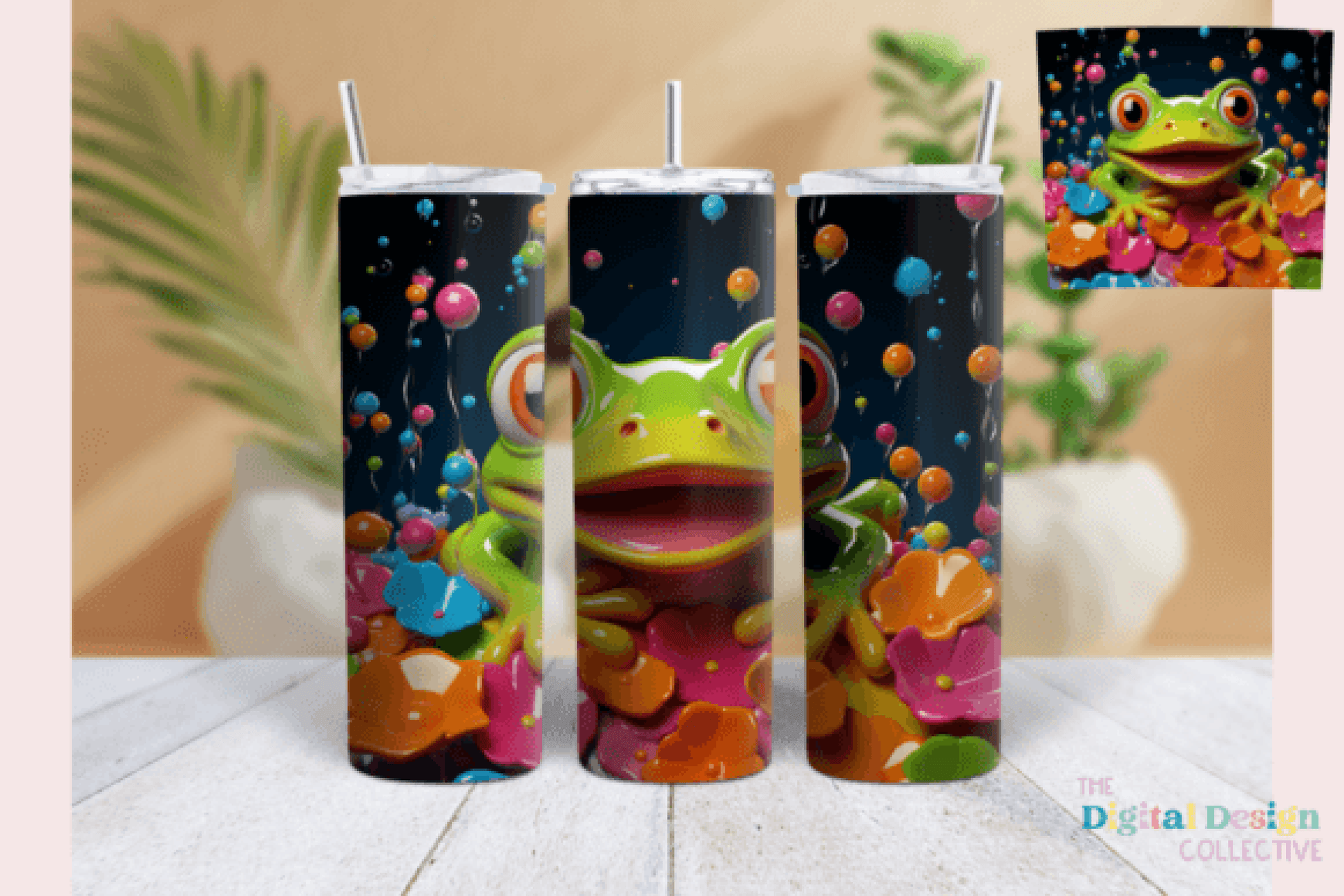 3D Frog Tumbler Wrap Bundle - CraftNest - Digital Crafting and Art