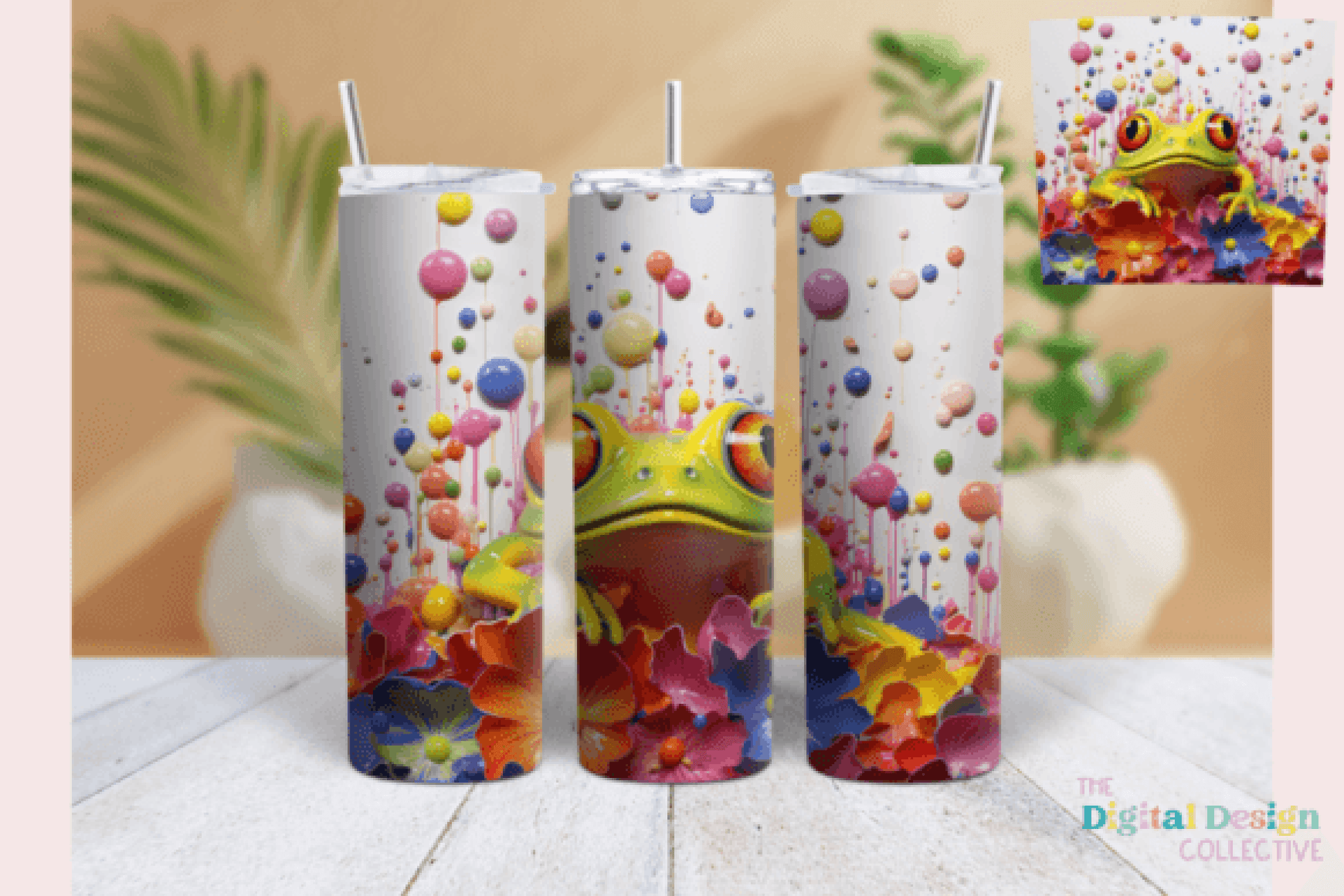 3D Frog Tumbler Wrap Bundle - CraftNest - Digital Crafting and Art