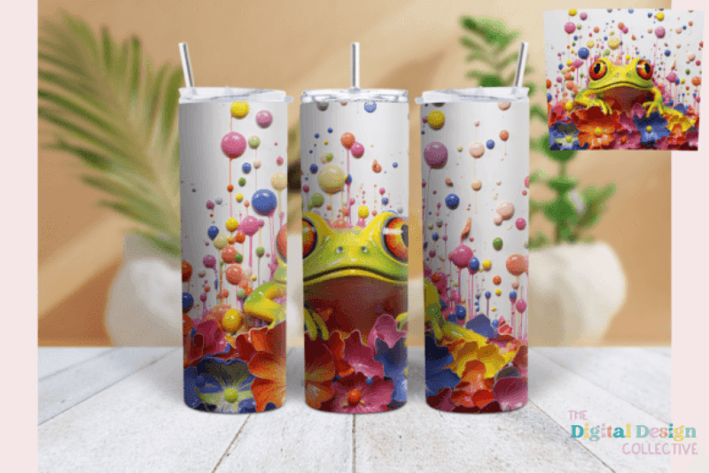 3D Frog Tumbler Wrap Bundle - CraftNest - Digital Crafting and Art