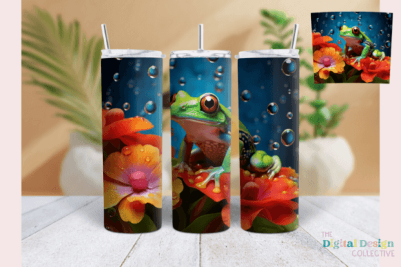 3D Frog Tumbler Wrap Bundle - CraftNest - Digital Crafting and Art