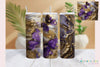 Purple & Gold Butterfly Tumbler Wrap Bundle