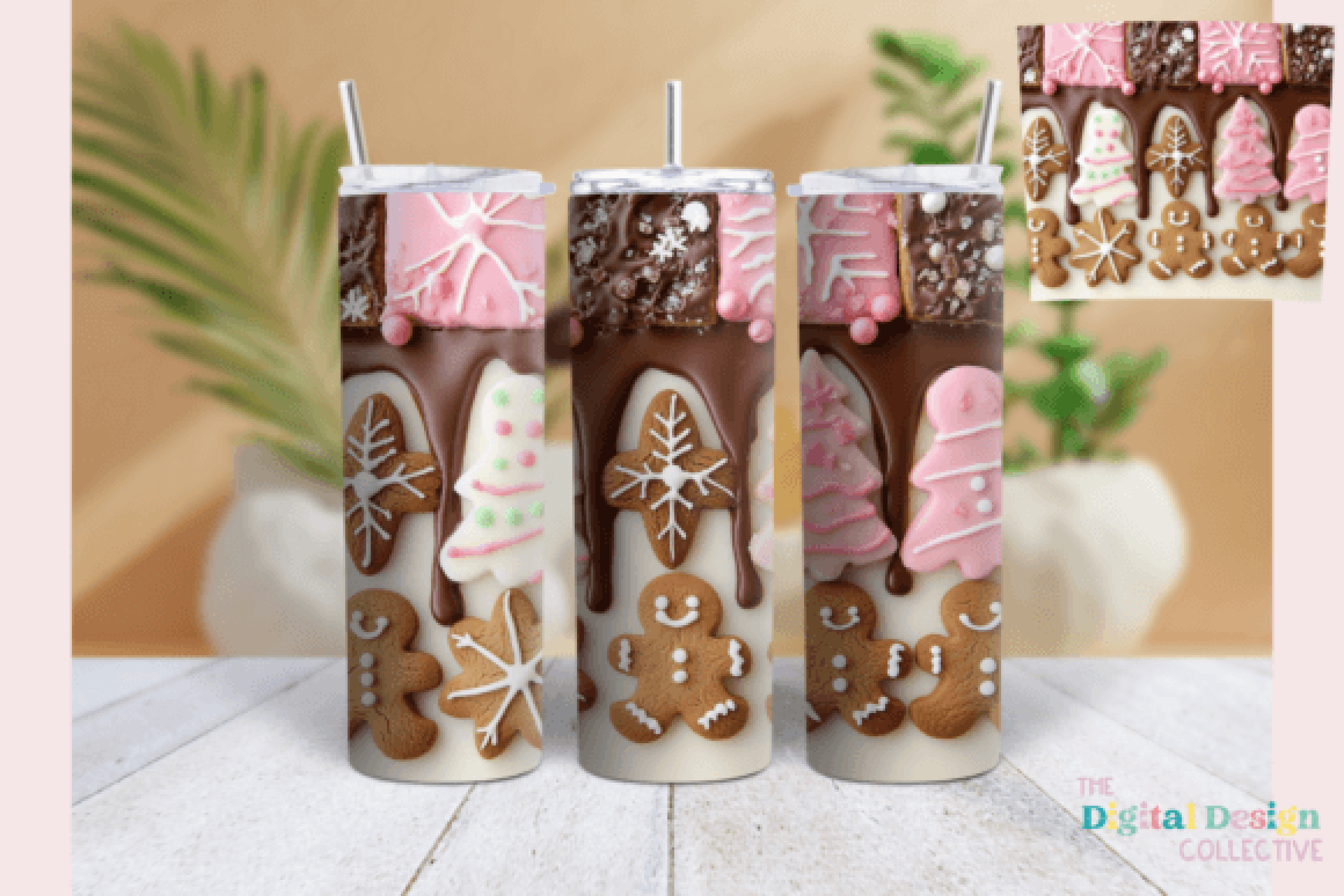 3D Candy Christmas Tumbler Wrap Bundle