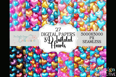 3D Inflated Puff Seamless Digital Paper - CraftNest - Digital Crafting and Art