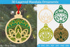 3D Layered Christmas Ornaments SVG Bundle