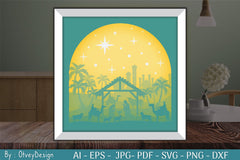 3D Nativity Scene Christmas Layered Papercut SVG Bundle 10 - CraftNest - Digital Crafting and Art