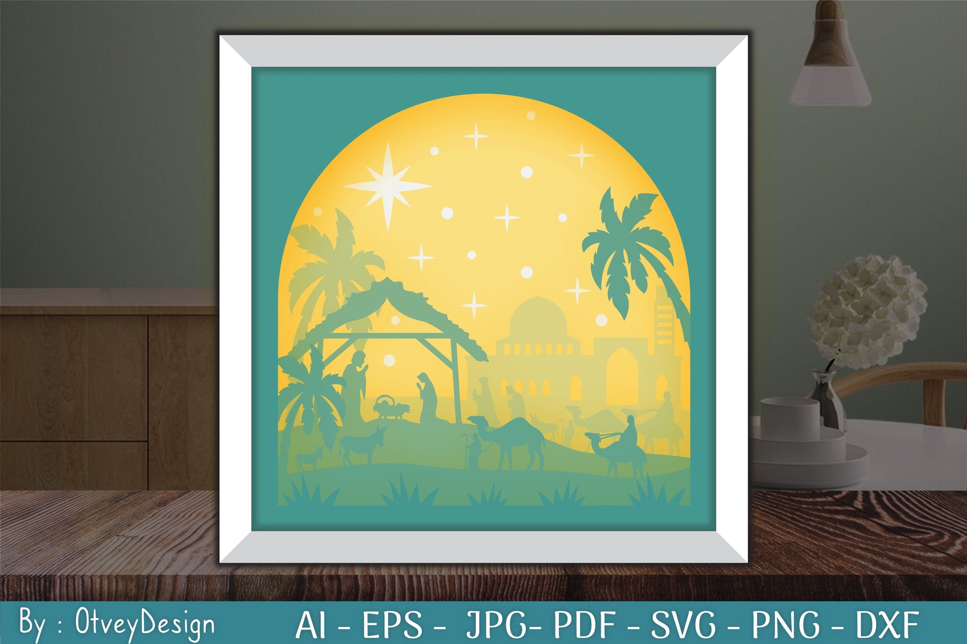 3D Nativity Scene Christmas Layered Papercut SVG Bundle 13 - CraftNest - Digital Crafting and Art