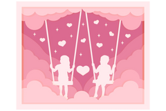 3D Shadow Box Valentine's Layered Papercut SVG Bundle 1 - CraftNest - Digital Crafting and Art