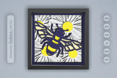 3D Bee and Flower Garden Papercut SVG Bundle - CraftNest - Digital Crafting and Art