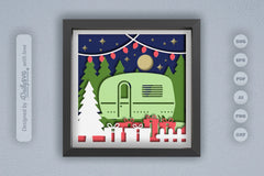 3D Christmas Camper Papercut SVG Bundle - CraftNest - Digital Crafting and Art