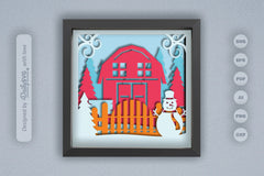 3D Christmas Farmhouse Papercut SVG Bundle - CraftNest - Digital Crafting and Art