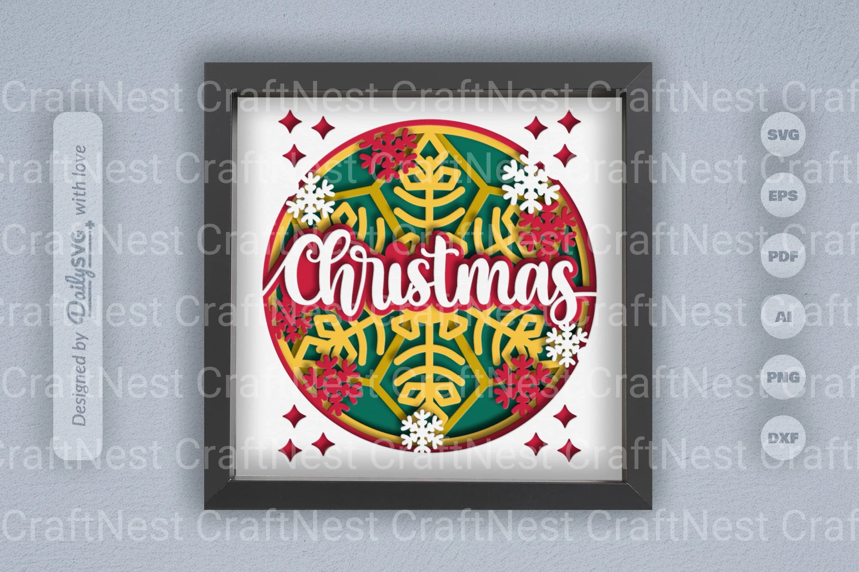 3D Christmas Papercut SVG Bundle
