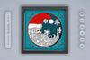 3D Christmas Moon Santa Papercut SVG Bundle