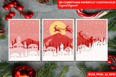 3D Christmas Cut Layered SVG Bundle - CraftNest - Digital Crafting and Art