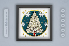 3D Christmas Snowflake Tree Papercut SVG Bundle - CraftNest - Digital Crafting and Art