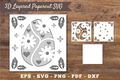 3D Easter Egg Layered Papercut SVG Bundle - CraftNest - Digital Crafting and Art