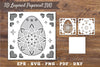 3D Easter Egg Layered Papercut Clipart Bundle