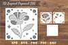 3D Flower Layered Papercut Clipart Bundle