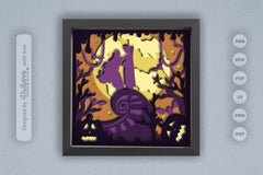 3D Romantic Halloween Night Papercut SVG Bundle - CraftNest - Digital Crafting and Art