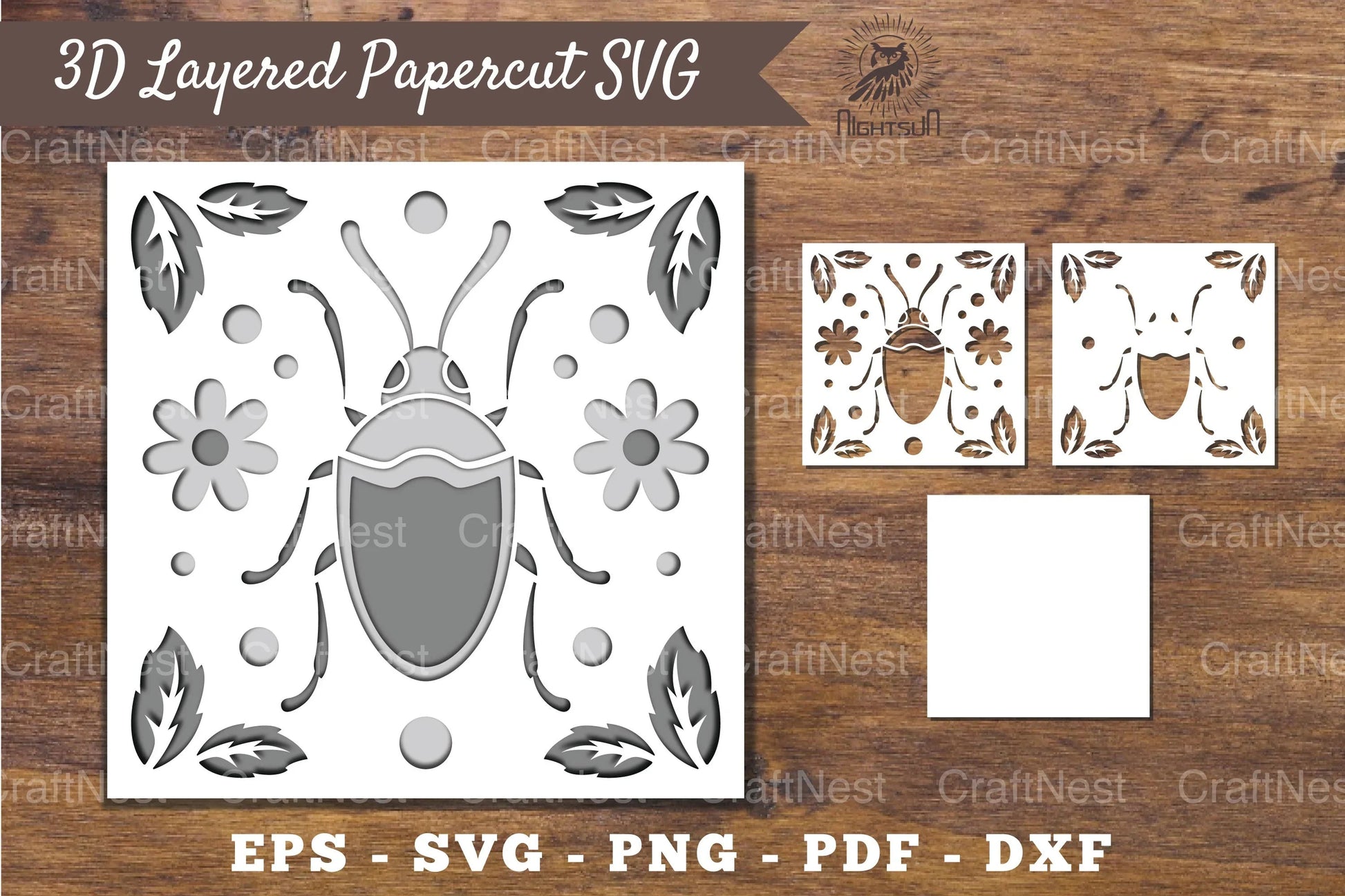 3D Insect Layered Papercut Clipart Bundle - CraftNest - Digital Crafting and Art